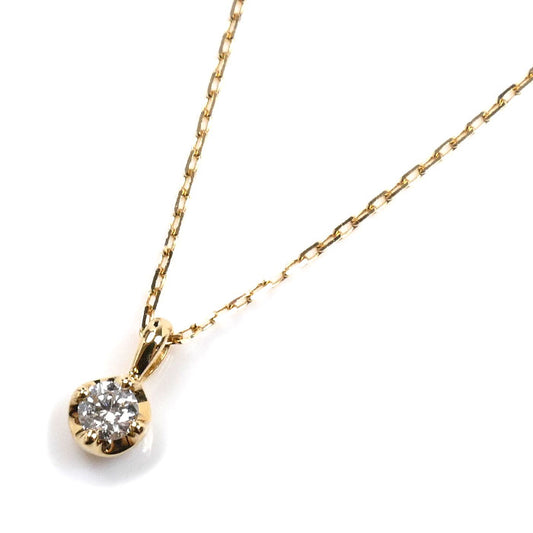 Vendome Aoyama ヴァンドーム青山 K18YG イエローゴールド ダイヤ ネックレス AGVN638040DI ダイヤモンド0.05ct 1.0g 40cm レディース【中古】【美品】