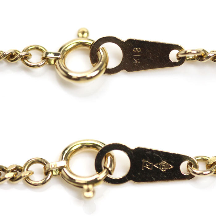 K18YG イエローゴールド ネックレス 喜平2面カット 10.0g 60cm ユニセックス【中古】