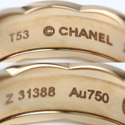 CHANEL シャネル K18PG ピンクゴールド ココクラッシュ ミディアム リング・指輪 J11101 ダイヤモンド 13号 53 8.4g レディース【中古】【美品】