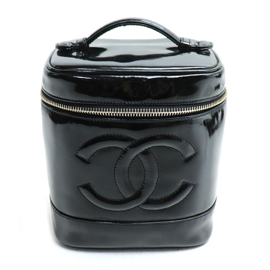 CHANEL シャネル バニティ ココマーク ポーチ ブラック レディース【中古】