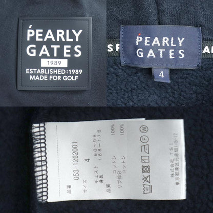 PEARLY GATES パーリーゲイツ スウェット パーカー ネイビー 053-1262001 
4 メンズ【中古】