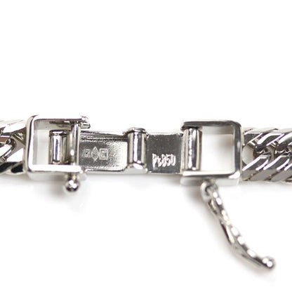 Pt850プラチナ ネックレス 喜平12面トリプルカット 50.4g 50cm メンズ【中古】