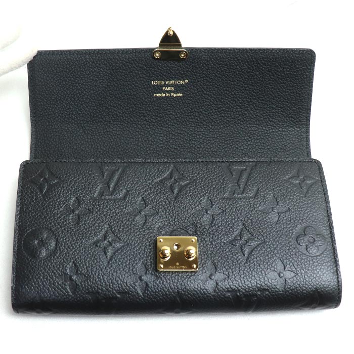 LOUIS VUITTON ルイ・ヴィトン ポルトフォイユサラ メティス 長財布 アンプラント ブラック M82638 ICチップ レディース【中古】