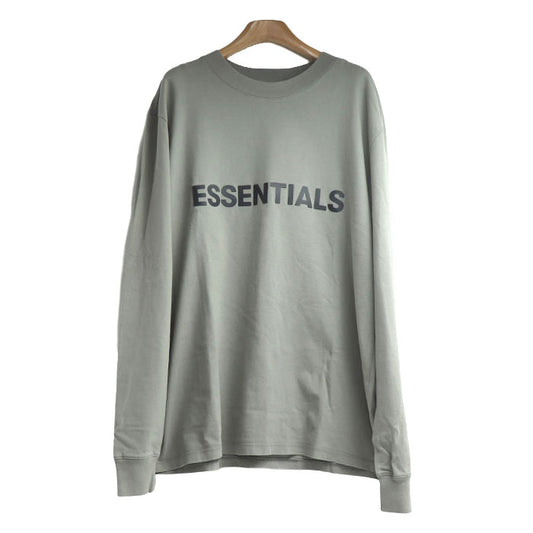 ESSENTIALS ロゴ ロンT 長袖Ｔシャツ グレー M メンズ【中古】