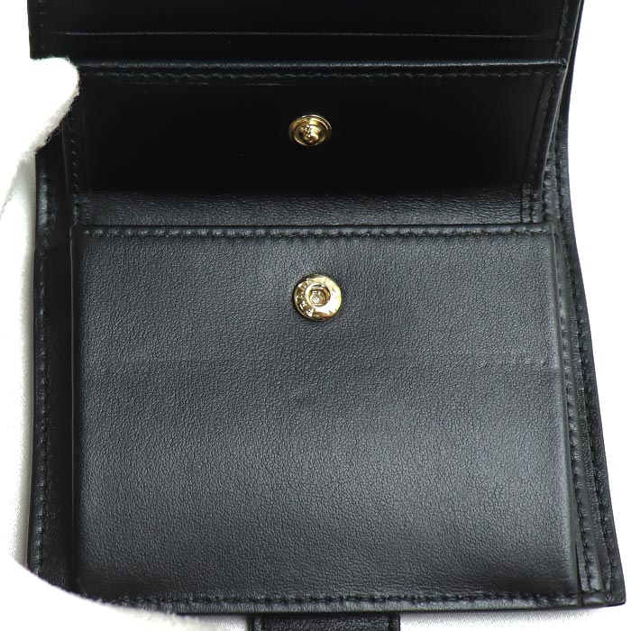 PRADA プラダ サフィアーノ トライアングルロゴ 二つ折り財布 ブラック 1MV204 2C7X F0002 レディース【中古】【美品】