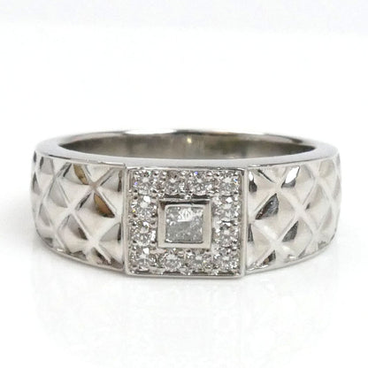 Pt900プラチナ リング・指輪 ダイヤモンド0.14ct/0.24ct 18号 13.3g メンズ【中古】【美品】