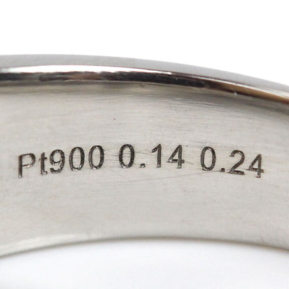 Pt900プラチナ リング・指輪 ダイヤモンド0.14ct/0.24ct 18号 13.3g メンズ【中古】【美品】