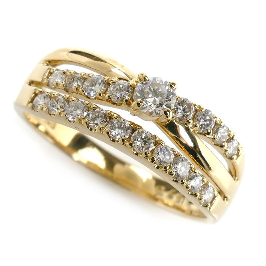 K18YG イエローゴールド リング・指輪 ダイヤモンド0.48ct 12号 2.9g レディース【中古】