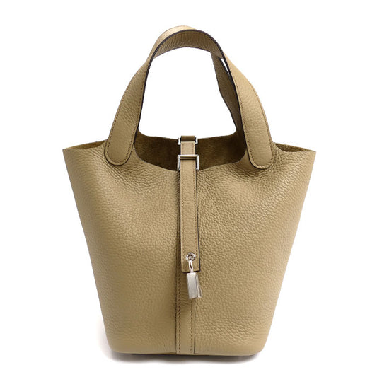 ピコタンロック18 ハンドバッグ トレンチ シルバー金具 W刻印 訳あり品 レディース W【未使用】【買取品】