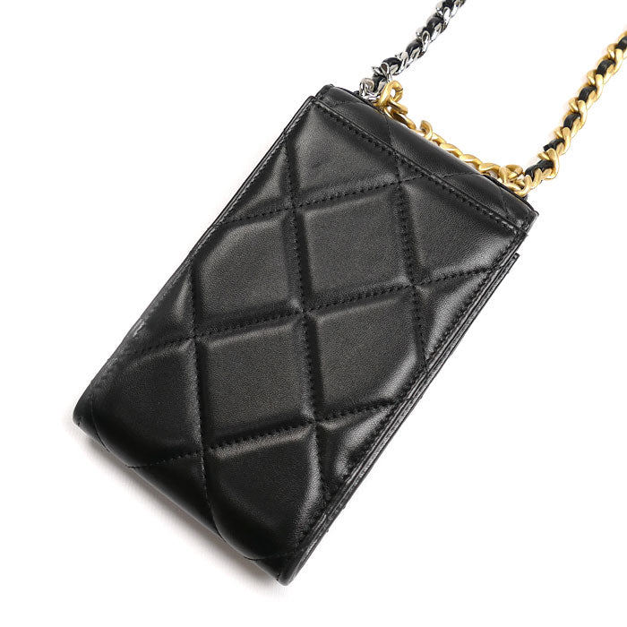 CHANEL シャネル シャネル19 フォンケース ショルダーバッグ ブラック AP1773 B04852 94305 レディース【中古】【美品】