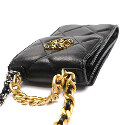 CHANEL シャネル シャネル19 フォンケース ショルダーバッグ ブラック AP1773 B04852 94305 レディース【中古】【美品】