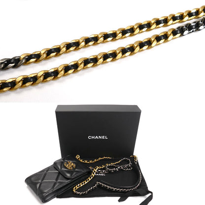 CHANEL シャネル シャネル19 フォンケース ショルダーバッグ ブラック AP1773 B04852 94305 レディース【中古】【美品】