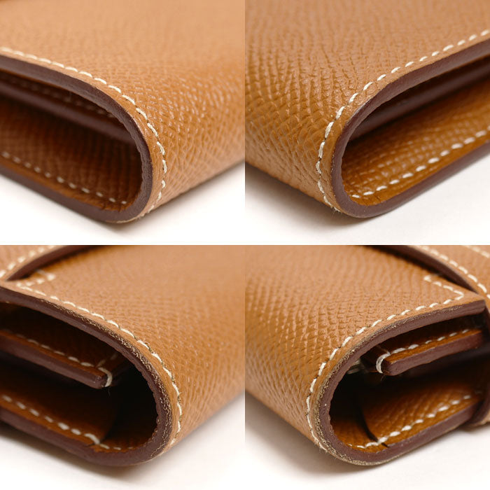 HERMES エルメス ケリーウォレット 長財布 ゴールド シルバー金具 C刻印 レディース【中古】