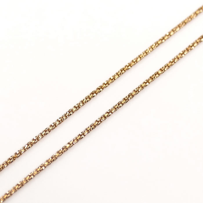 K18PG ピンクゴールド ネックレス ダイヤモンド0.34ct 4.8g ～45cm フリーチェーン レディース【中古】【美品】