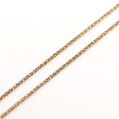 K18PG ピンクゴールド ネックレス ダイヤモンド0.34ct 4.8g ～45cm フリーチェーン レディース【中古】【美品】