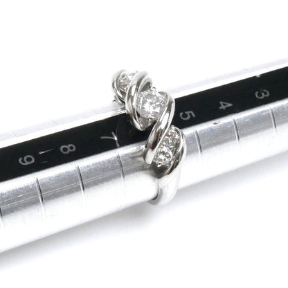 Pt900プラチナ リング・指輪 ダイヤモンド0.303ct/0.24ct 6号 5.3g レディース【中古】【美品】