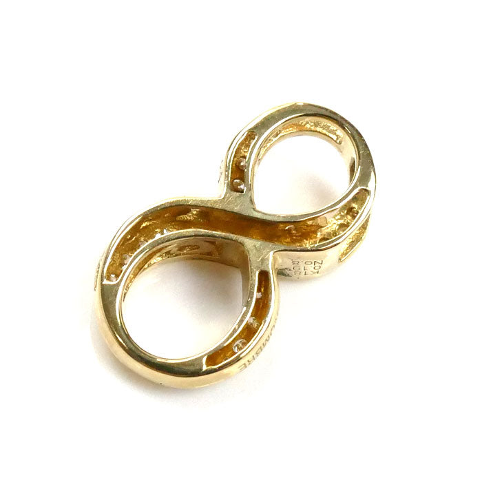 ゆきざき K18YG イエローゴールド ノンブル No.8 S ダイヤ ペンダントトップ Y.NOMBRE.12.6.8.S ダイヤモンド0.19ct 2.3g ユニセックス【中古】【美品】