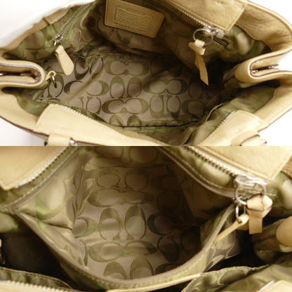 COACH コーチ ハンプトンズ フリンジ ハンドバッグ ベージュ 5055 レディース【中古】