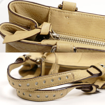 COACH コーチ ハンプトンズ フリンジ ハンドバッグ ベージュ 5055 レディース【中古】