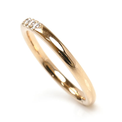 4℃ ヨンドシー K18PG ピンクゴールド ストレートリング リング・指輪 21172-284-3104 ダイヤモンド 8号 2.3g レディース【中古】【美品】