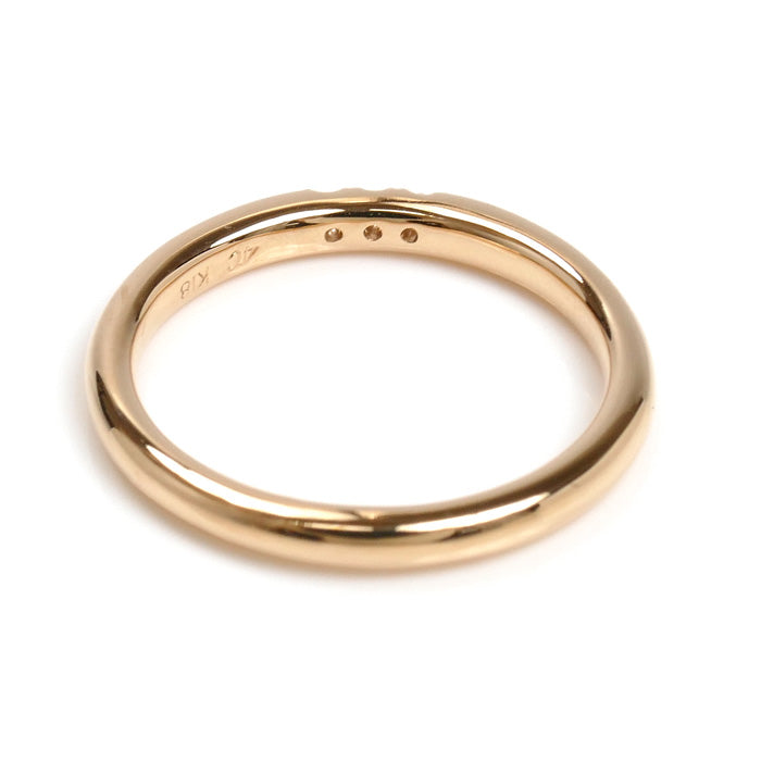 4℃ ヨンドシー K18PG ピンクゴールド ストレートリング リング・指輪 21172-284-3104 ダイヤモンド 8号 2.3g レディース【中古】【美品】