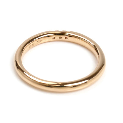 4℃ ヨンドシー K18PG ピンクゴールド ストレートリング リング・指輪 21172-284-3104 ダイヤモンド 8号 2.3g レディース【中古】【美品】