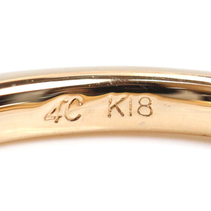 4℃ ヨンドシー K18PG ピンクゴールド ストレートリング リング・指輪 21172-284-3104 ダイヤモンド 8号 2.3g レディース【中古】【美品】