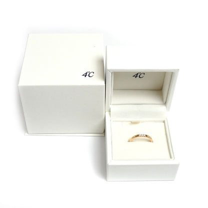 4℃ ヨンドシー K18PG ピンクゴールド ストレートリング リング・指輪 21172-284-3104 ダイヤモンド 8号 2.3g レディース【中古】【美品】