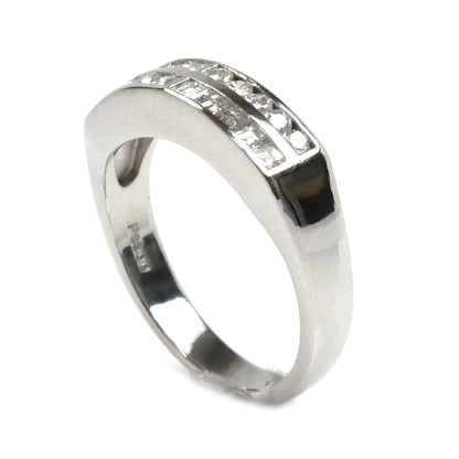 Pt900プラチナ リング・指輪 ダイヤモンド0.39ct 9号 5.0g レディース【中古】【美品】