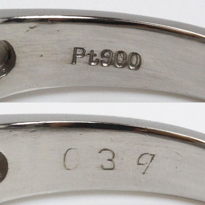 Pt900プラチナ リング・指輪 ダイヤモンド0.39ct 9号 5.0g レディース【中古】【美品】