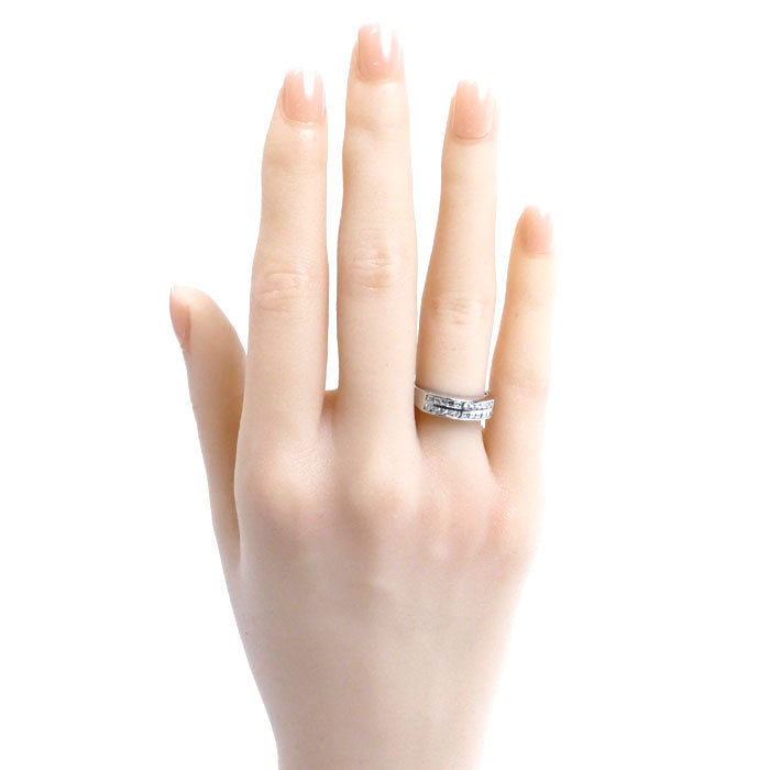 Pt900プラチナ リング・指輪 ダイヤモンド0.39ct 9号 5.0g レディース【中古】【美品】