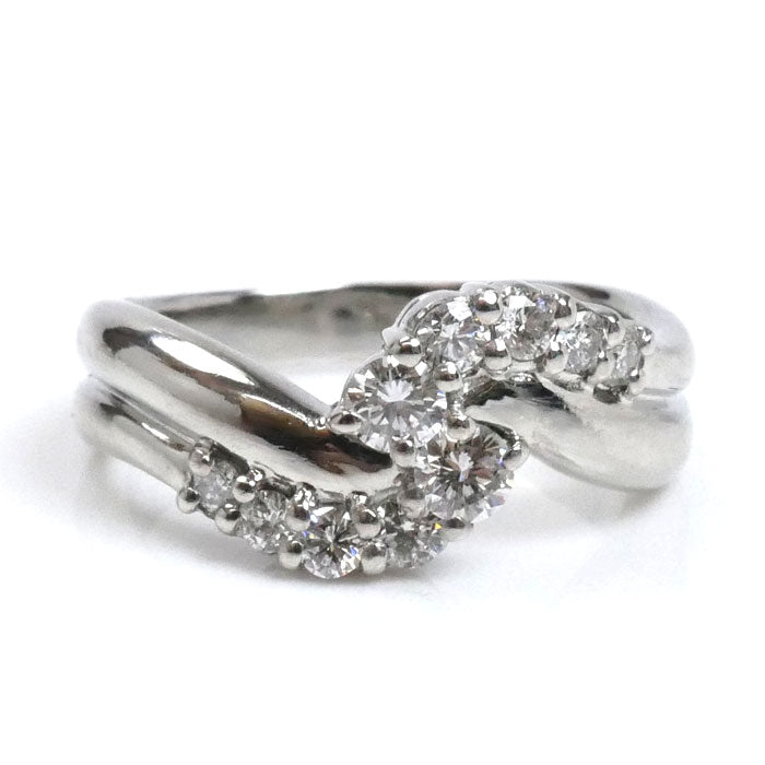 Pt1000プラチナ リング・指輪 ダイヤモンド0.556ct 13号 10.4g レディース【中古】【美品】