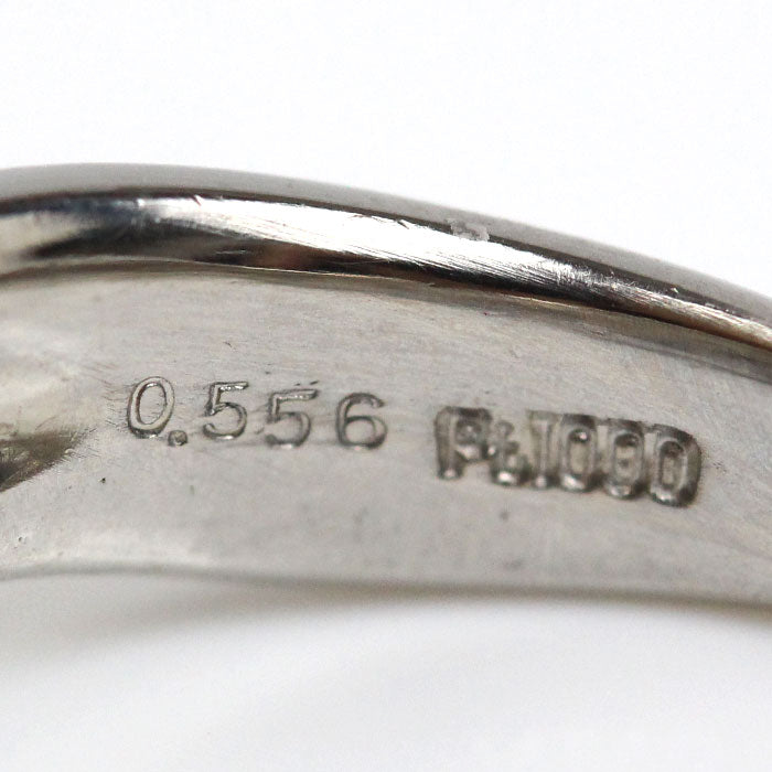 Pt1000プラチナ リング・指輪 ダイヤモンド0.556ct 13号 10.4g レディース【中古】【美品】