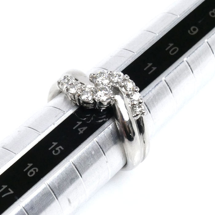 Pt1000プラチナ リング・指輪 ダイヤモンド0.556ct 13号 10.4g レディース【中古】【美品】