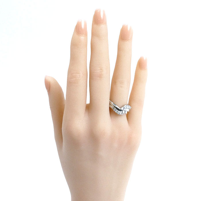 Pt1000プラチナ リング・指輪 ダイヤモンド0.556ct 13号 10.4g レディース【中古】【美品】