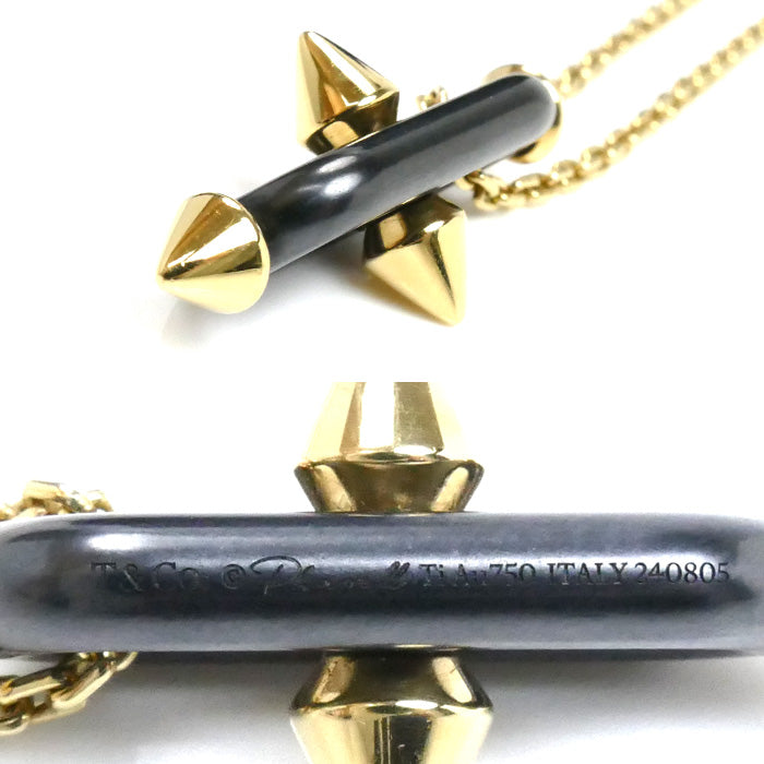 TIFFANY&Co. ティファニー K18YG イエローゴールド チタン タイタン by ファレルウィリアムス ネックレス 73467853 15.3g 55cm メンズ【中古】