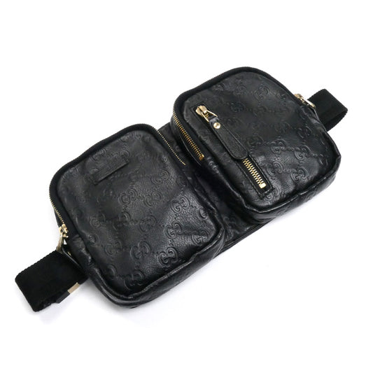 GUCCI グッチ グッチシマ ボディバッグ ウエストバッグ ブラック 246417 ユニセックス【中古】