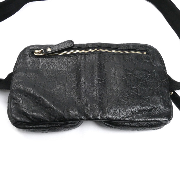 GUCCI グッチ グッチシマ ボディバッグ ウエストバッグ ブラック 246417 ユニセックス【中古】