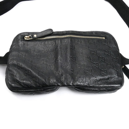 GUCCI グッチ グッチシマ ボディバッグ ウエストバッグ ブラック 246417 ユニセックス【中古】