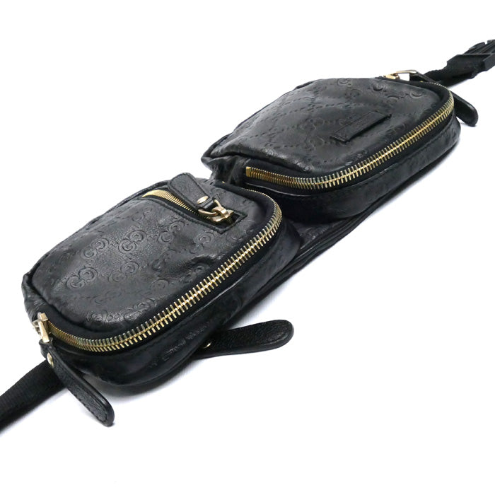 GUCCI グッチ グッチシマ ボディバッグ ウエストバッグ ブラック 246417 ユニセックス【中古】