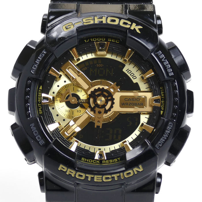 CASIO カシオ G-SHOCK 腕時計 電池式 ブラック ゴールド GA-110GB-1AJF メンズ【中古】