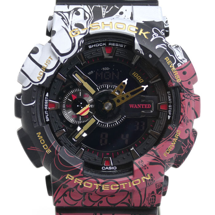 CASIO カシオ G-SHOCK x ONE PIECE 腕時計 電池式 GA-110JOP-1A4JR コラボ メンズ【中古】【極美品】