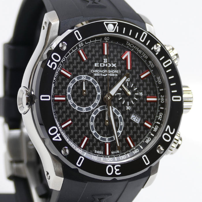EDOX エドックス クロノオフショア 1 腕時計 電池式 ブラック 10221-3-NIRO2 メンズ【中古】