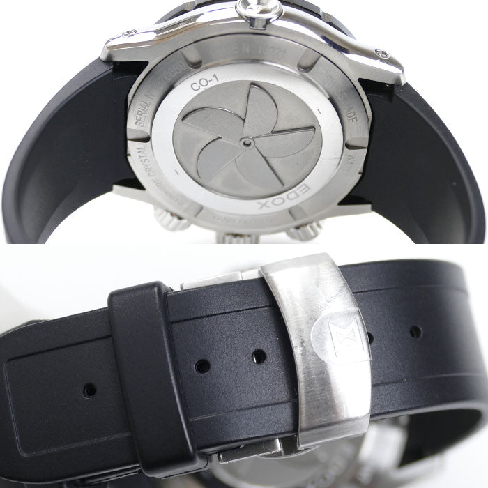 EDOX エドックス クロノオフショア 1 腕時計 電池式 ブラック 10221-3-NIRO2 メンズ【中古】