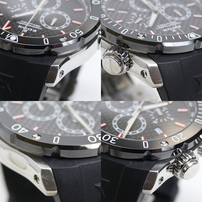 EDOX エドックス クロノオフショア 1 腕時計 電池式 ブラック 10221-3-NIRO2 メンズ【中古】