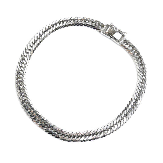 Pt850プラチナ ブレスレット 喜平12面トリプルカット 21.0g 20.0cm メンズ【中古】