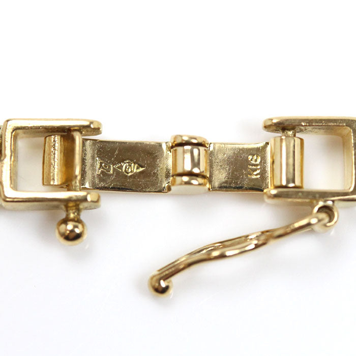 K18YG イエローゴールド ネックレス 喜平6面Wカット 29.4g 50cm メンズ【中古】