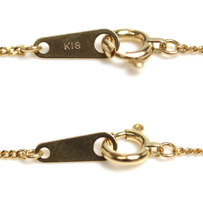 K18YG イエローゴールド ネックレス 喜平2面カット 1.6g 42cm レディース【中古】