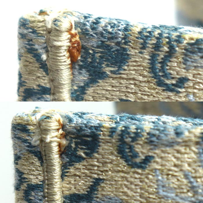 Christian Dior クリスチャンディオール ブックトート ミディアム トートバッグ ブルー マルチ レディース【中古】