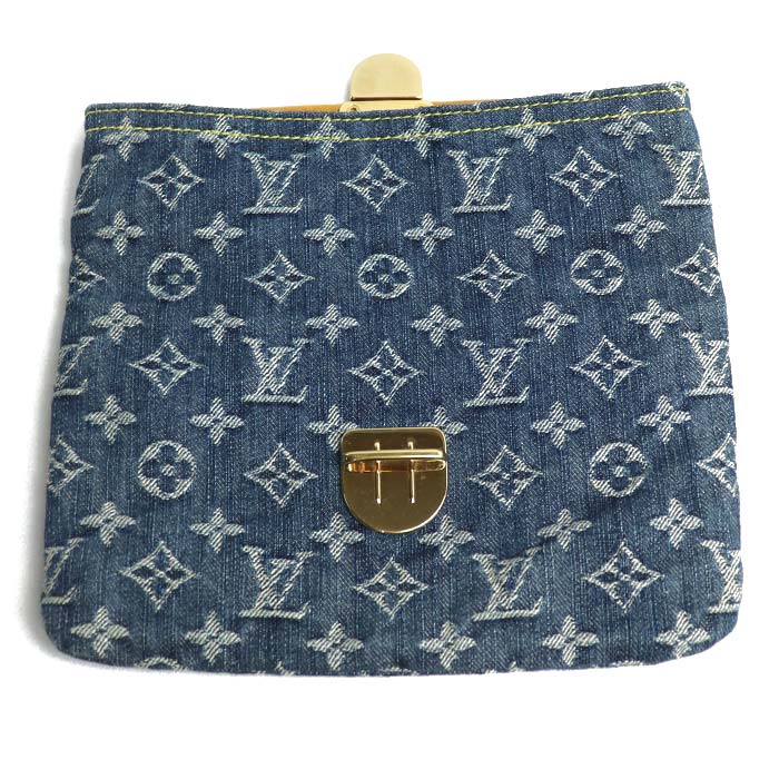 LOUIS VUITTON ルイ・ヴィトン ポシェット プラット クラッチバッグ モノグラムデニム ブルー M95007 TH0076 レディース【中古】